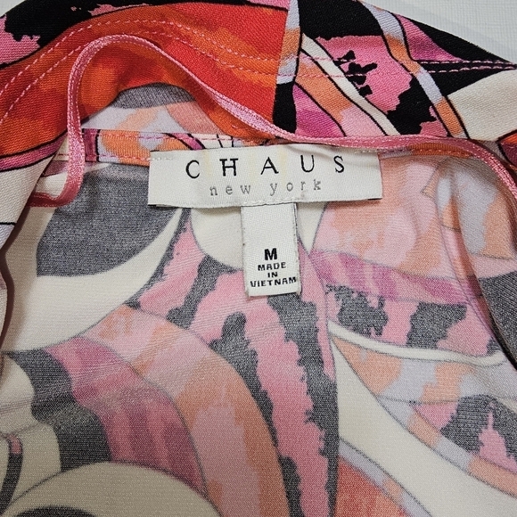 Chaus new york size medium sleeveless top. Pinks and orange. - Picture 5 of 5